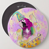Badge Rond 15,2 Cm Perroquet (Devant & derrière)
