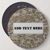 Badge Rond 15,2 Cm Personalized Tactical Military Camo (Devant & derrière)