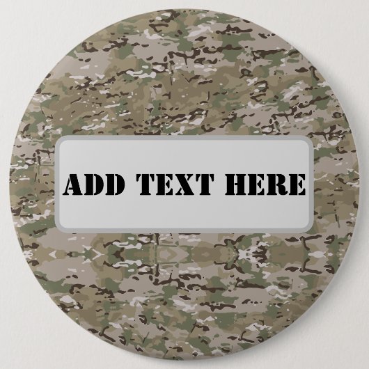 Badge Rond 15,2 Cm Personalized Tactical Military Camo (Devant)