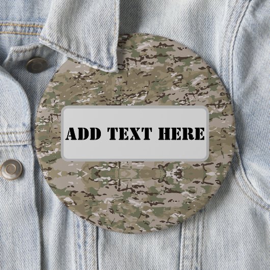 Badge Rond 15,2 Cm Personalized Tactical Military Camo (En situation)