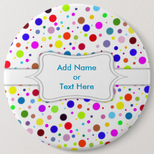 Badge Rond 15,2 Cm Personnaliser ce Pois
