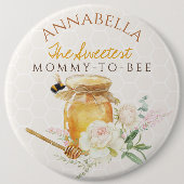 Badge Rond 15,2 Cm Petit Baby shower de miel doux (Devant)