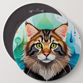 Badge Rond 15,2 Cm Petit chien fermer mini porte - bloc (Devant & derrière)