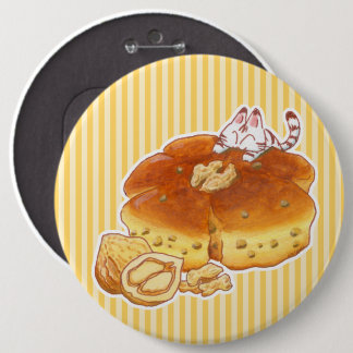 Badge Rond 15,2 Cm Petit pain de chat et de noix