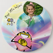 Badge Rond 15,2 Cm Petite aide de Pops (Devant)