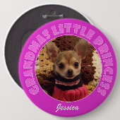 Badge Rond 15,2 Cm Petite princesse Button de grand-mamans (Devant & derrière)