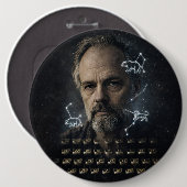 Badge Rond 15,2 Cm Philip K. Dick (Devant & derrière)