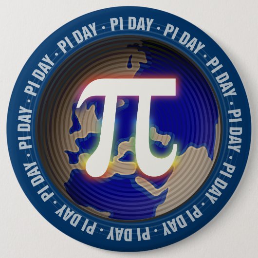 Badge Rond 15,2 Cm Pi Day on Earth - bouton colossal Math (Devant)
