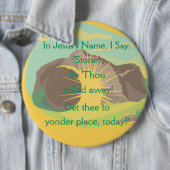 Badge Rond 15,2 Cm Pierre! Sois-Tu Roulé ! Fin Résurrection Btn (En situation)