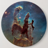 Badge Rond 15,2 Cm Piliers de création, Aigle Nebula Hubble Space (Devant)