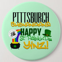 Pin méga de bouton de Yinz du jour de St Patrick