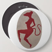 Badge Rond 15,2 Cm Pin rouge de rat (Devant & derrière)