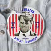 Badge Rond 15,2 Cm Pinback de mémorial de Bobby Kennedy (En situation)
