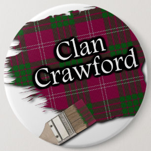 Badge Rond 15,2 Cm Pinceau Clan Crawford Tartan