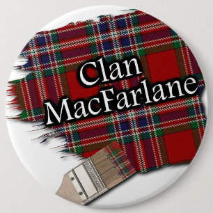 Badge Rond 15,2 Cm Pinceau de tartan de MacFarlane de clan