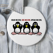 Badge Rond 15,2 Cm Pingouins malins (En situation)