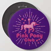 Badge Rond 15,2 Cm Pink Pony Club (Devant & derrière)