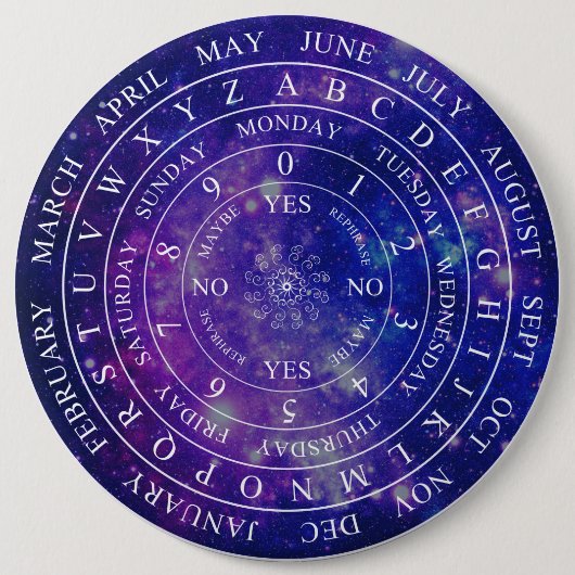 Badge Rond 15,2 Cm Planche Pendulaire Diviser Jeu Espace pourpre (Devant)