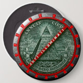 Badge Rond 15,2 Cm Plaque Anti Illuminati (Devant & derrière)