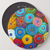 Badge Rond 15,2 Cm Plein bouton de cercle (Devant & derrière)