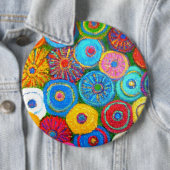 Badge Rond 15,2 Cm Plein bouton de cercle (En situation)