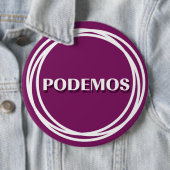 BADGE ROND 15,2 CM PODEMOS (En situation)