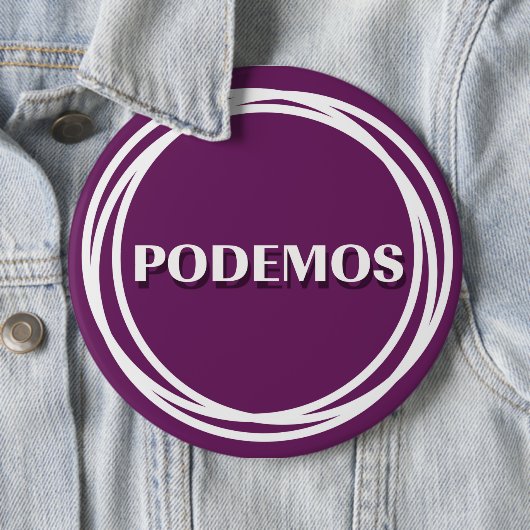 BADGE ROND 15,2 CM PODEMOS (En situation)
