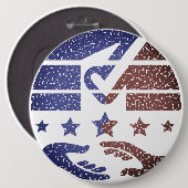 Badge Rond 15,2 Cm Poignée de main du devoir national (Devant & derrière)