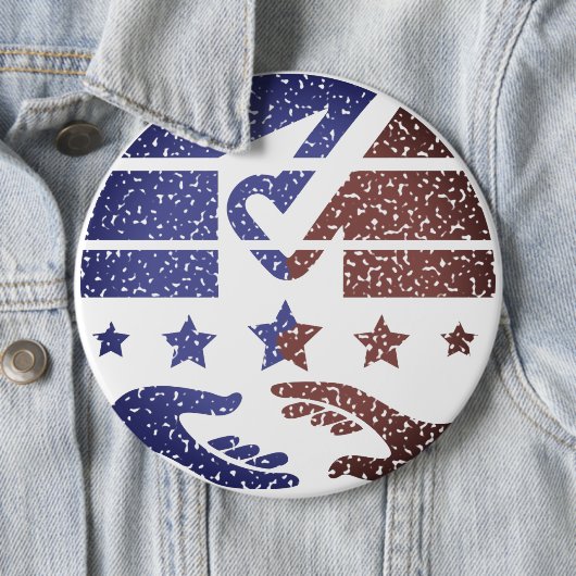Badge Rond 15,2 Cm Poignée de main du devoir national (En situation)