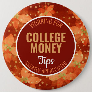 Badge Rond 15,2 Cm Poinsettia rouge   Conseils appréciés   Financemen