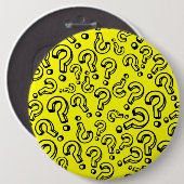 Badge Rond 15,2 Cm Points d'interrogation (Devant & derrière)