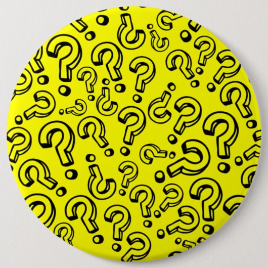 Badge Rond 15,2 Cm Points d'interrogation (Devant)