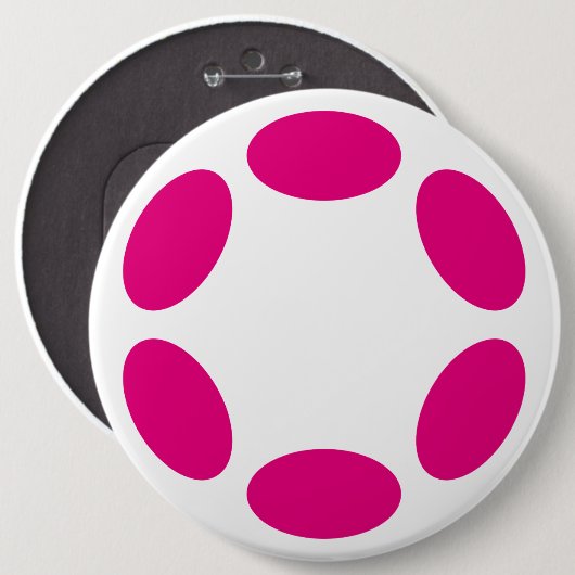 Badge Rond 15,2 Cm Polkadot (Devant & derrière)