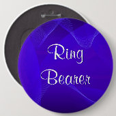 Badge Rond 15,2 Cm Porteur Bague Bleue Vagues (Devant & derrière)