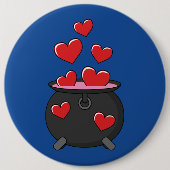 Badge Rond 15,2 Cm Potion d'amour des coeurs (Devant)