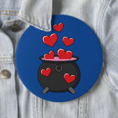 Badge Rond 15,2 Cm Potion d'amour des coeurs (En situation)