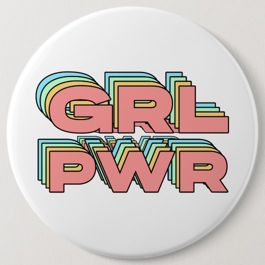 BADGE ROND 15,2 CM POUVOIR FILLE (Devant)
