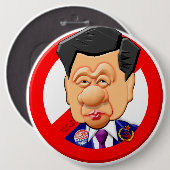 BADGE ROND 15,2 CM PRÉSIDENT XI JINPING (Devant & derrière)