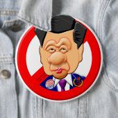 BADGE ROND 15,2 CM PRÉSIDENT XI JINPING (En situation)