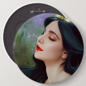 Badge Rond 15,2 Cm Princesse (Devant & derrière)