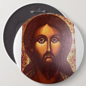 Badge Rond 15,2 Cm Profil de Jésus (Devant & derrière)