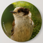 Badge Rond 15,2 Cm Profil d'une Jay gris mou / Whiskeyjack (Devant)