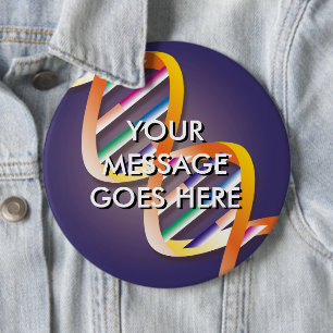 Badge Rond 15,2 Cm Projecteur d'ADN personnalisé