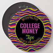 Badge Rond 15,2 Cm Psychodelique | Conseils appréciés | Financement u (Devant & derrière)