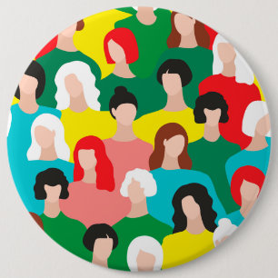 Badge Rond 15,2 Cm Puissance des filles