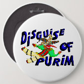 Badge Rond 15,2 Cm Purim (Devant & derrière)