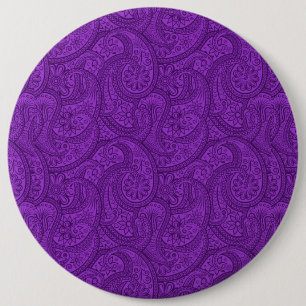 Badge Rond 15,2 Cm Purple Paisley