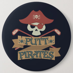 Badge Rond 15,2 Cm Putt Pirates Golf Hobby Sports