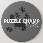 Badge Rond 15,2 Cm Puzzle Champ 2020 (Devant)
