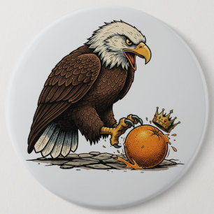 Badge Rond 15,2 Cm Pygargue à tête blanche et Orange